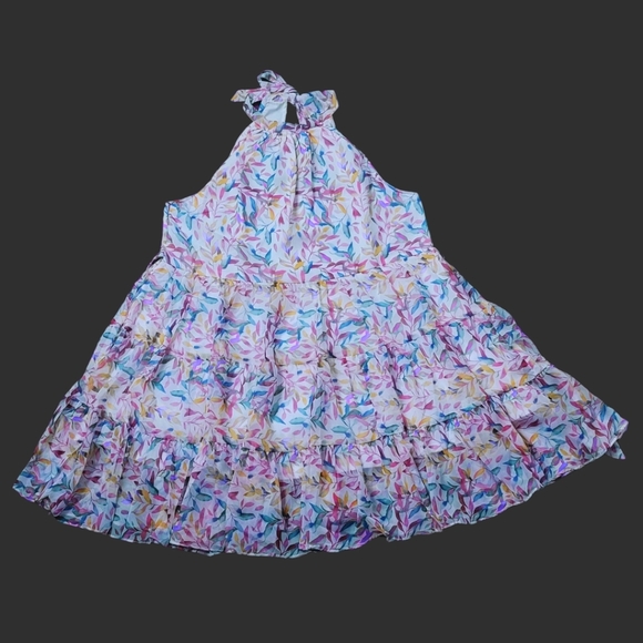 New Floral Halter Mini Dress Size XL - Picture 2 of 4